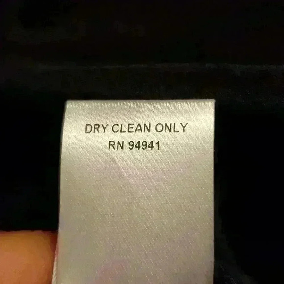 Intermix Black Lace Long Sleeve Blouse Women’s Size M Silk Navy Contrast Top - Picture 7 of 9